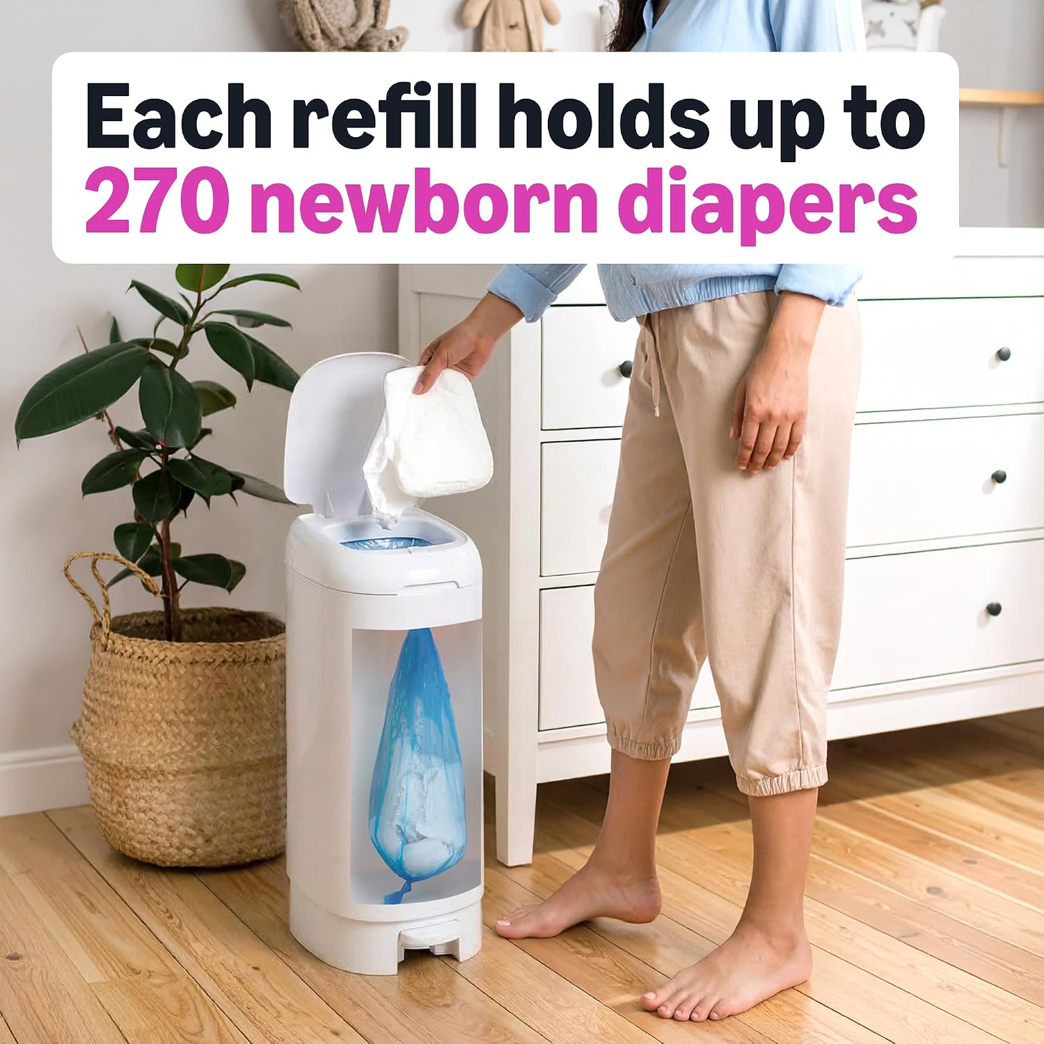 Detalle 2 de Amazon Mama Bear Blossoms Diaper Pail Refills 2160 count