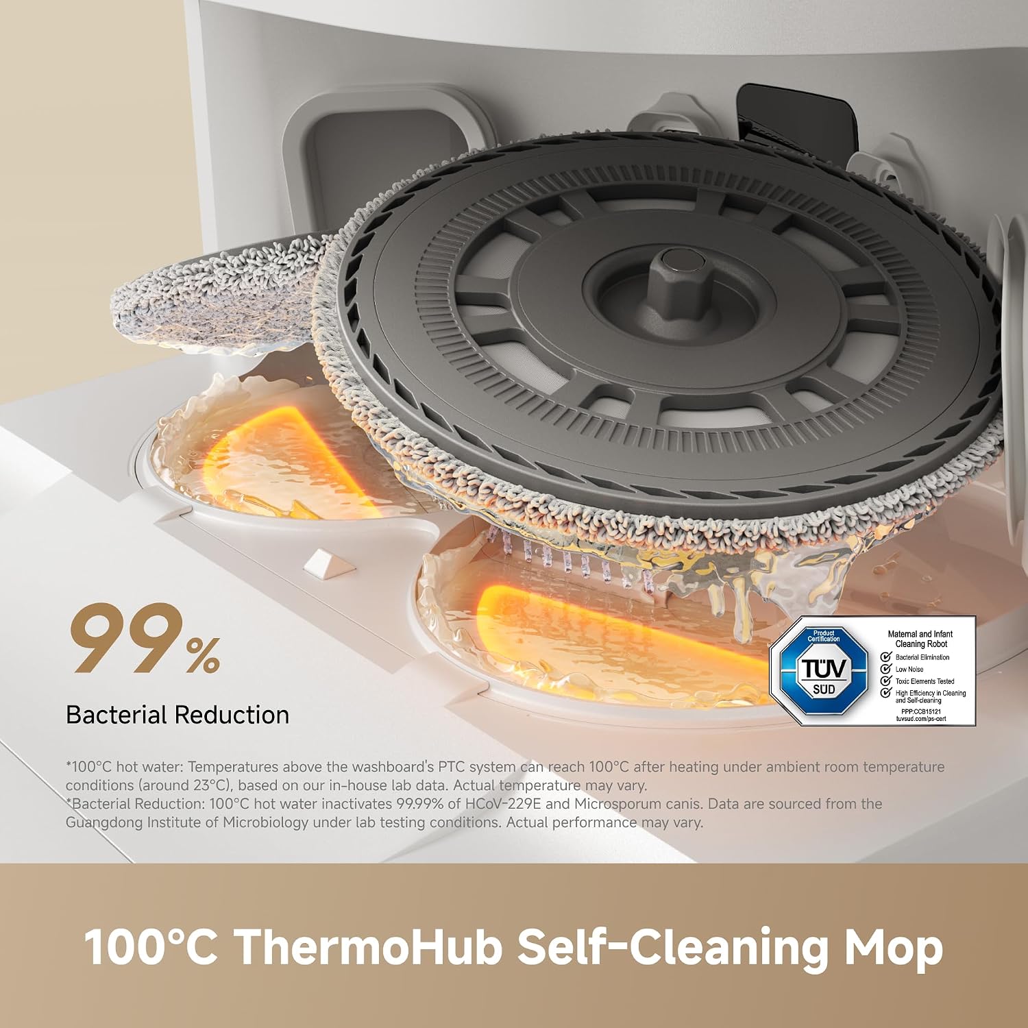 Detalle de Dreame L50 Ultra AE Robot Vacuum and Mop: Deep Cleaning, Self-Cleaning Mop System and Auto-Empty Dock