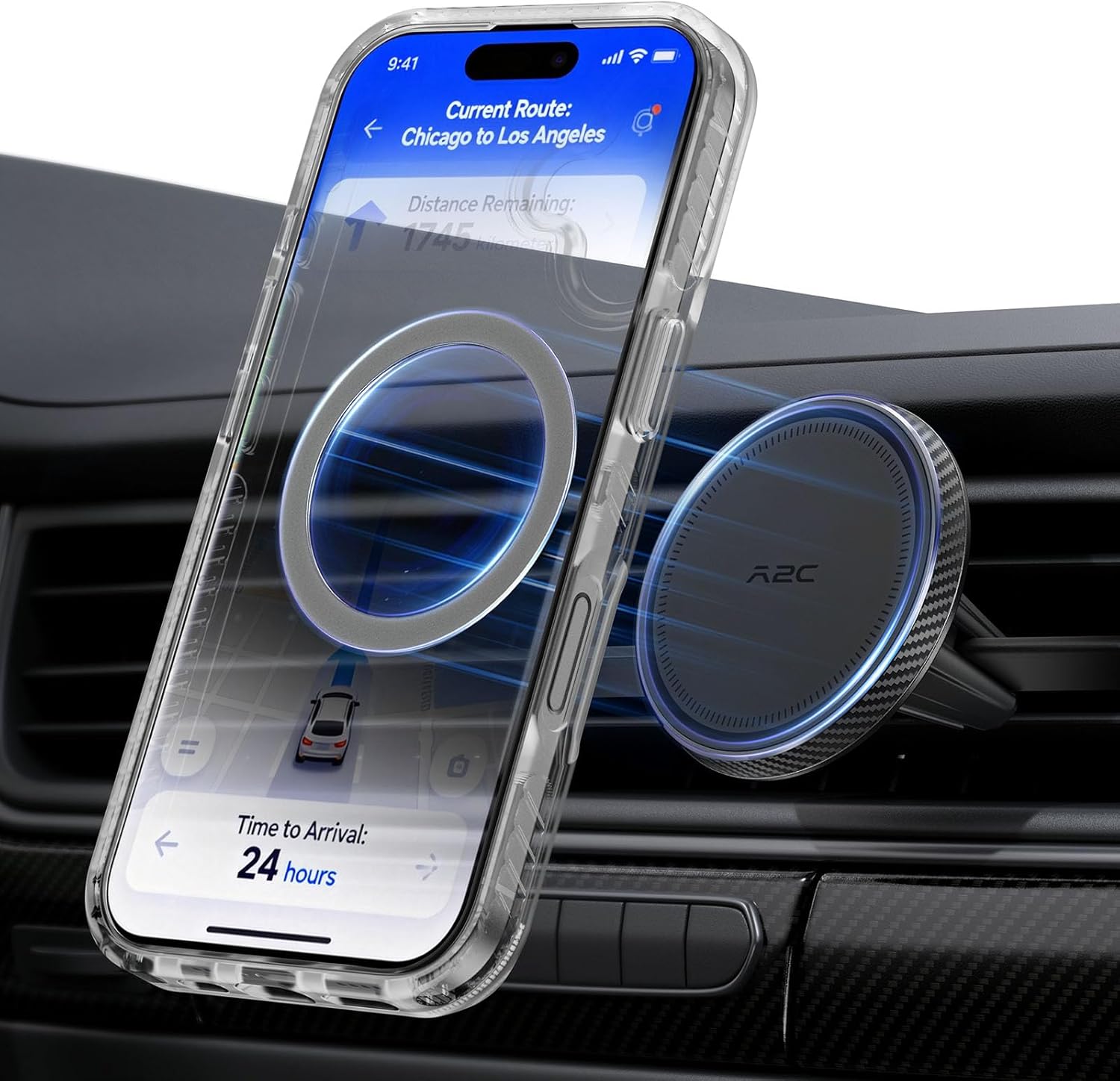 Detalle de MagSafe car phone holder 18N magnetic