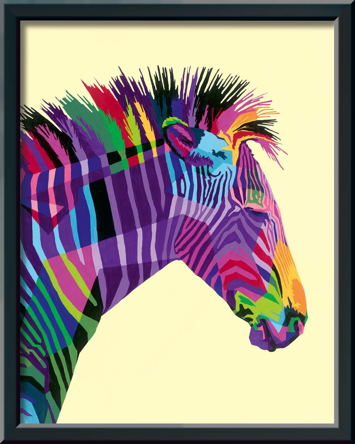 Thumbnail 2 de Ravensburger Malen nach Zahlen 28988 „Buntes Zebra“ (ab 12 Jahren) – Komplettset mit Acrylfarben