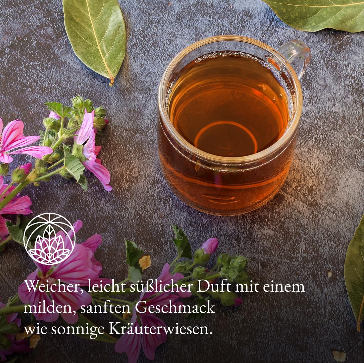 Detalle de Malventee Monte Nativo (300 g) – lose Malvenblätter, schonend getrocknet, ohne Zusatzstoffe
