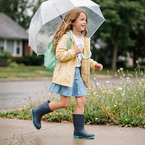 Thumbnail 1 de DREAM PAIRS Boys Non-Slip Wellies in Navy/Green (1 Big Kid)