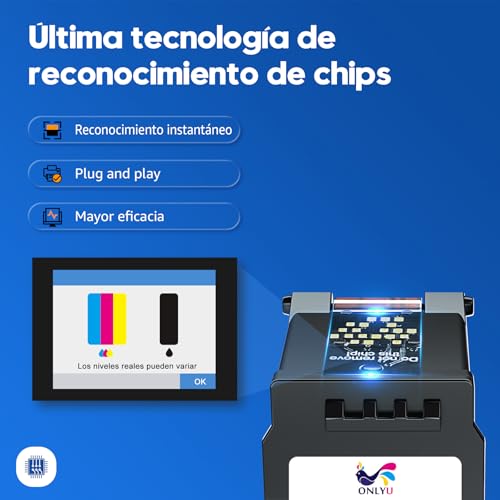 Detalle de ONLYU 575XL 576XL Cartuchos compatibles Negro y Color para Canon 575/576 – análisis y compra razonada