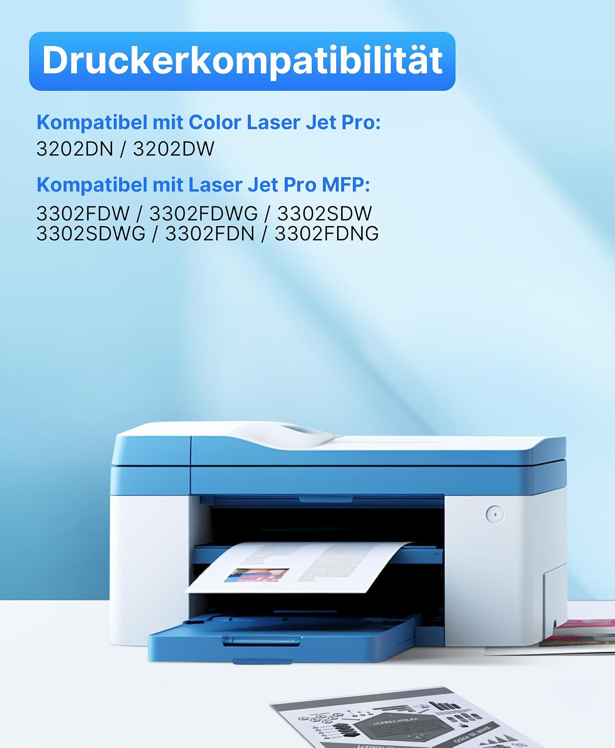 Thumbnail 1 de SODFACE 219A 219X Toner 4er‑Pack für MFP 3302FDWG 🖨