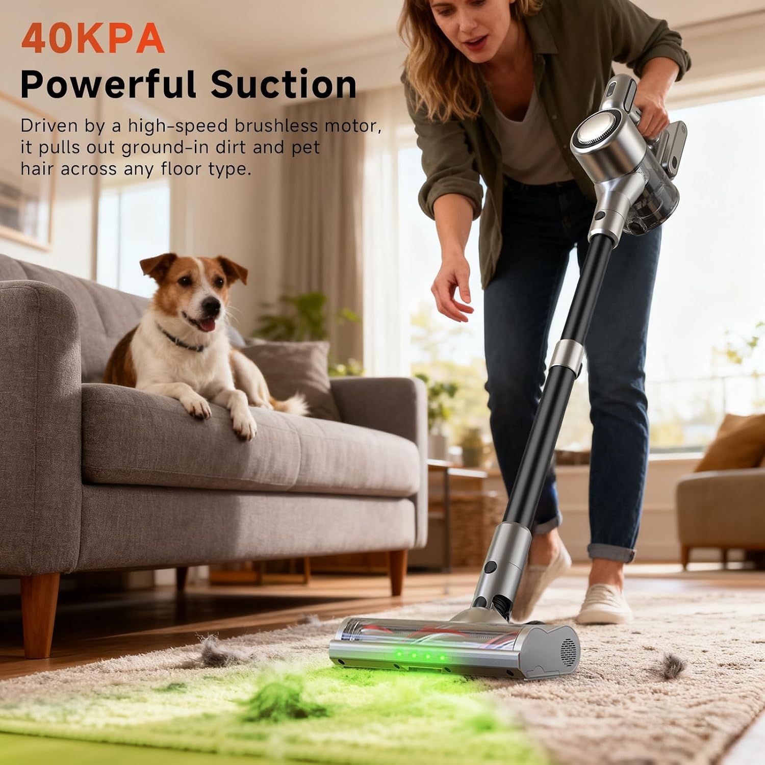Thumbnail 1 de Shieal B20 Cordless Stick Vacuum, 45KPa, 1.5L Dust Cup, Anti-Tangle Brush