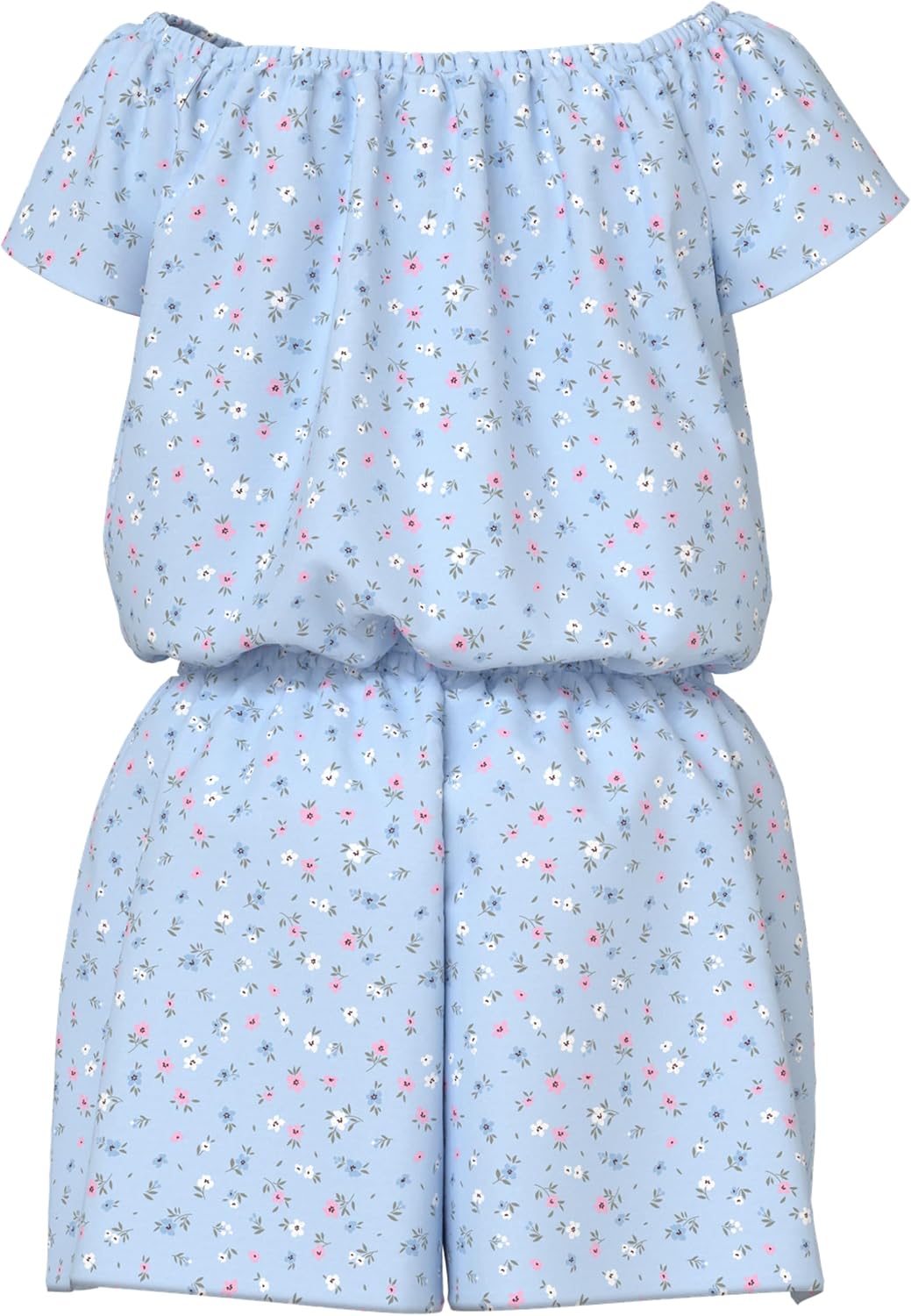 Detalle de NAME IT girl Playsuit Print – luftige, elastische Jumpsuit-Option mit Spitzen-Detail
