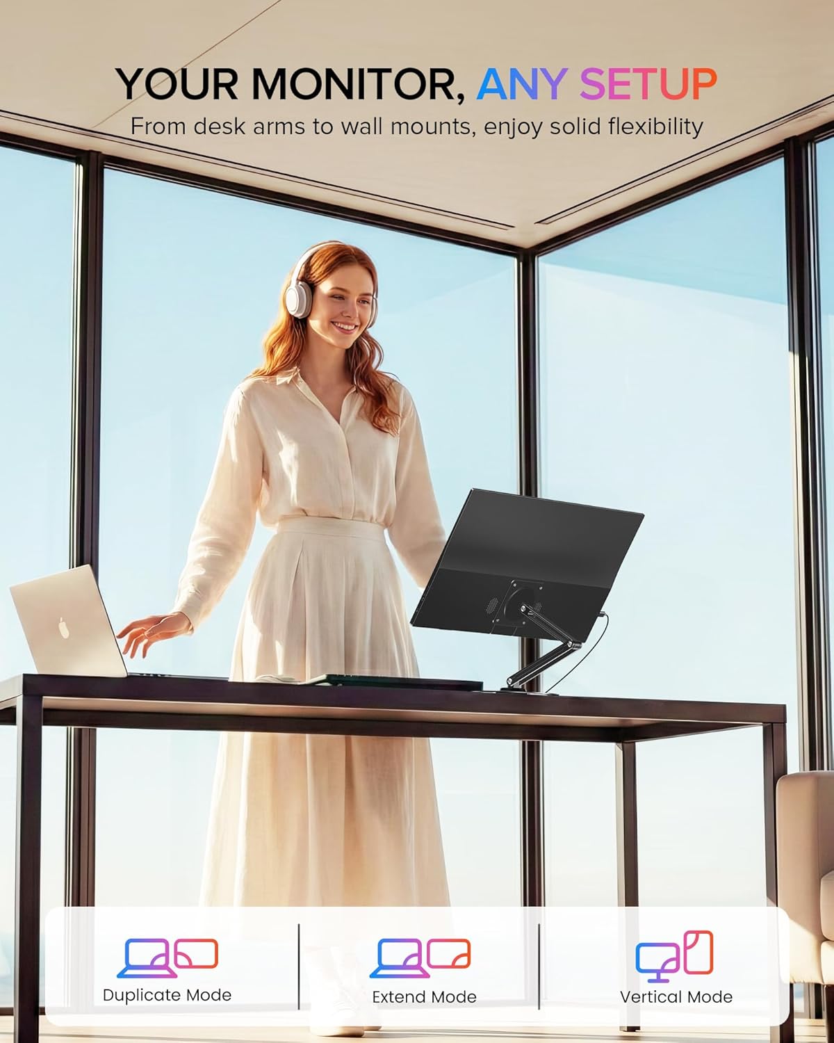 Thumbnail 5 de EVICIV Portable Monitor 15.6" (125% sRGB) 1080P USB-C & Mini HDMI with VESA Mount and Travel Case