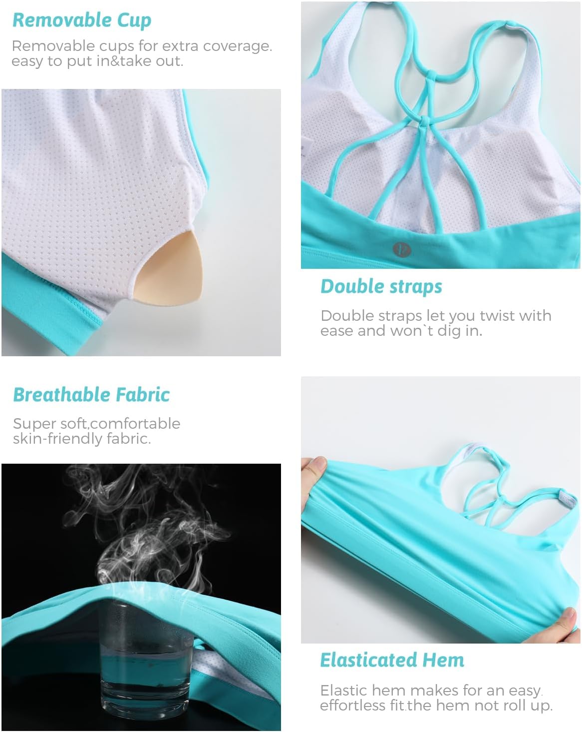 Detalle 1 de Running Girl Sports Bra with Removable Pads
