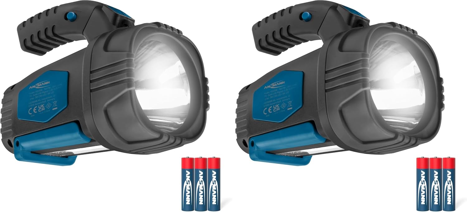 Thumbnail 6 de ANSMANN LED-Handscheinwerfer mit 200 m Leuchtweite – Handscheinwerfer mit Standfuß und Pistolengriff