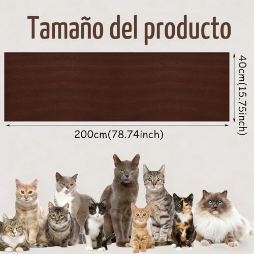 Thumbnail 1 de Xynovate Alfombra Rascador para Gatos – Tapete Autoadhesivo 200 x 40 cm