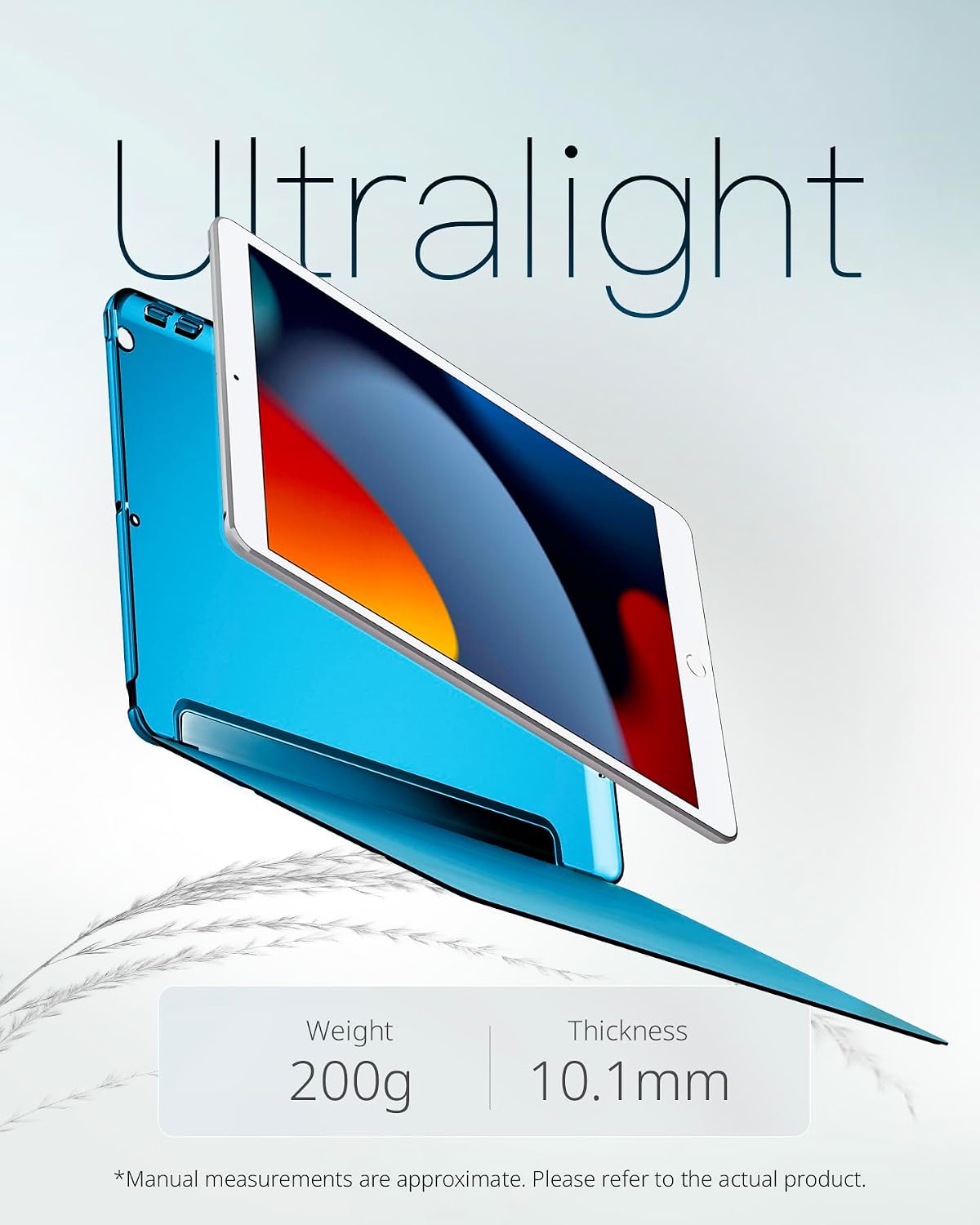 Detalle de CACOE Case for iPad 9th/8th/7th Generation (10.2 inch) in Peacock Blue with Screen Protector