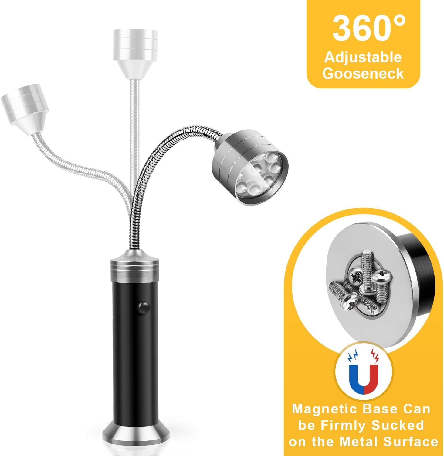 Detalle de KOSIN Barbecue Grill Light, 9 LEDs, Magnetic Base and Flexible Gooseneck