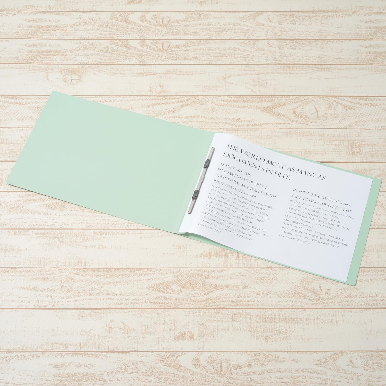 Detalle de PLUS(プラス) NO.002N フラットファイル A3ヨコ 青 180枚収容・樹脂製とじ具 10冊