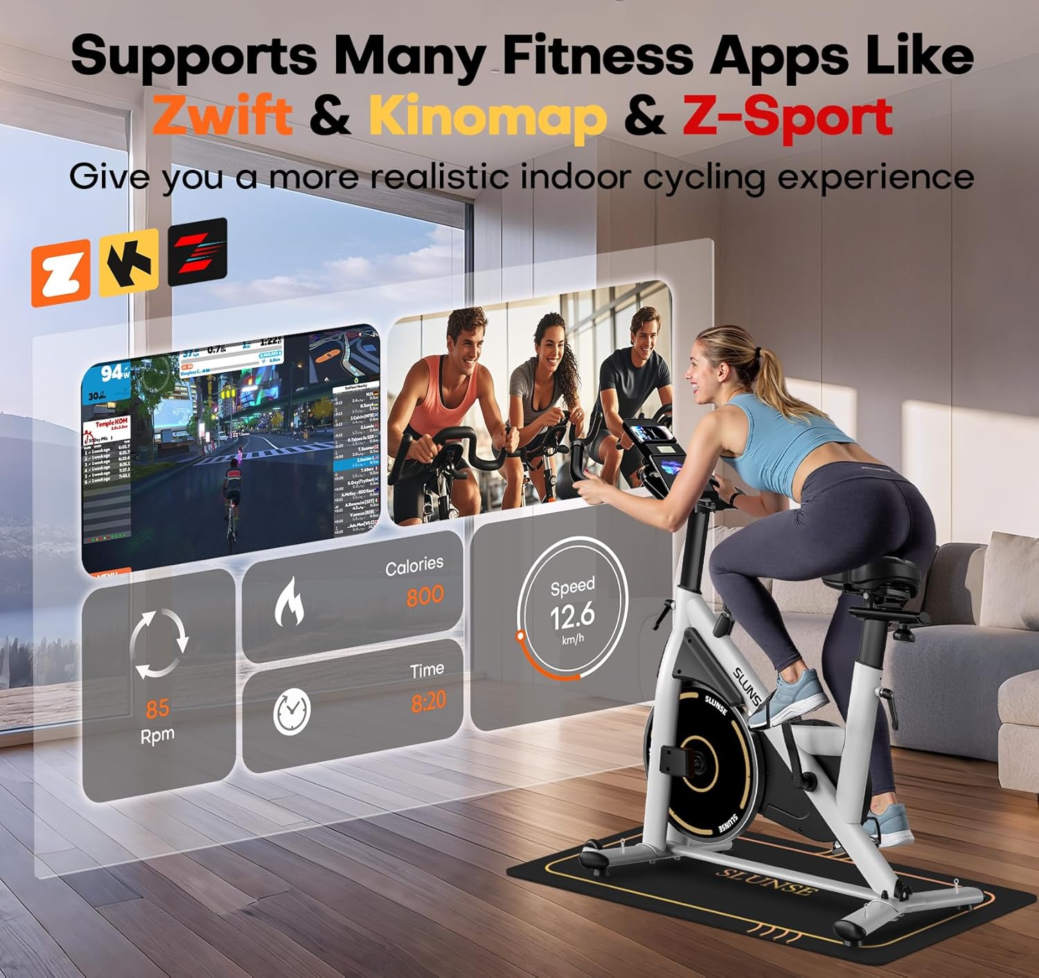 Thumbnail 2 de Adjustable Magnetic Resistance Exercise Bike 350 lbs capacity 🚴♀