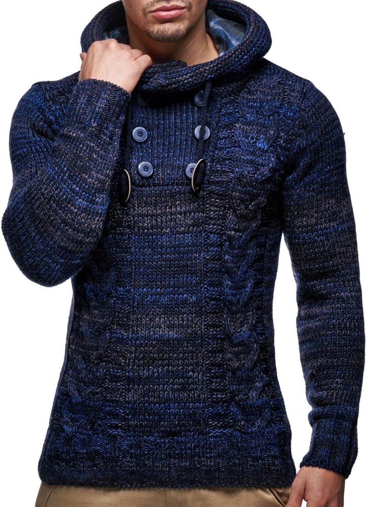 Detalle de Leif Nelson Pull Tricoté Cardigan Homme – Élégance décontractée et confort tout au long de l’année