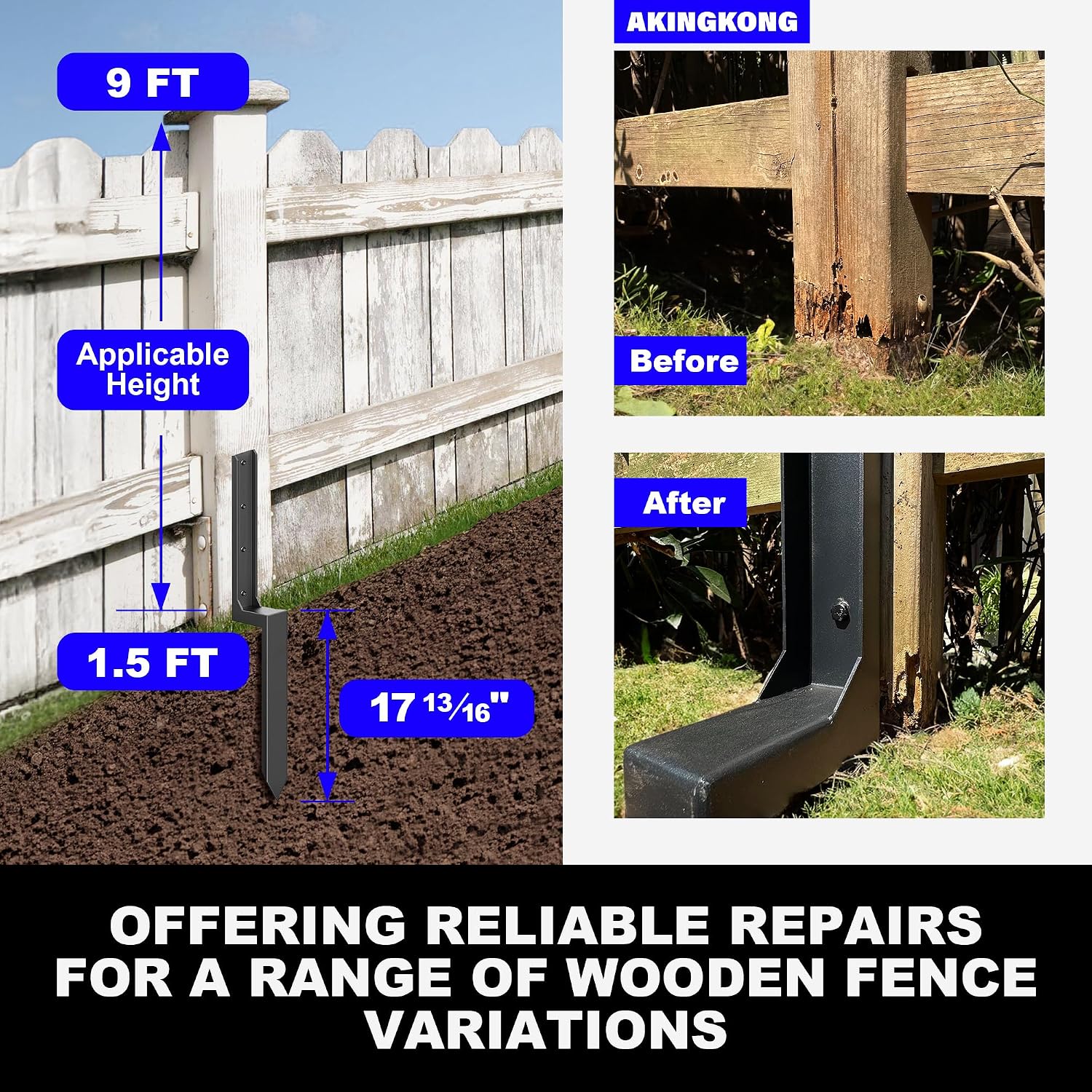 Detalle de akingkong fence post repair kit 11-gauge