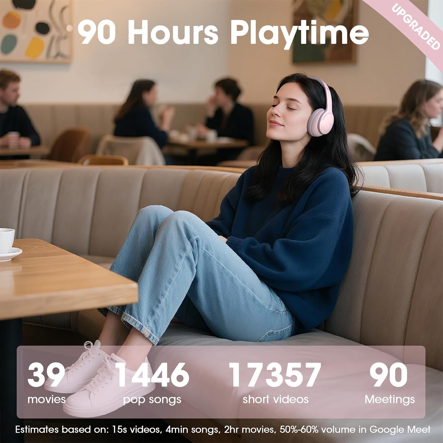 Detalle 2 de DOQAUS Over-Ear Headphones with 90-Hour Playtime ⚙