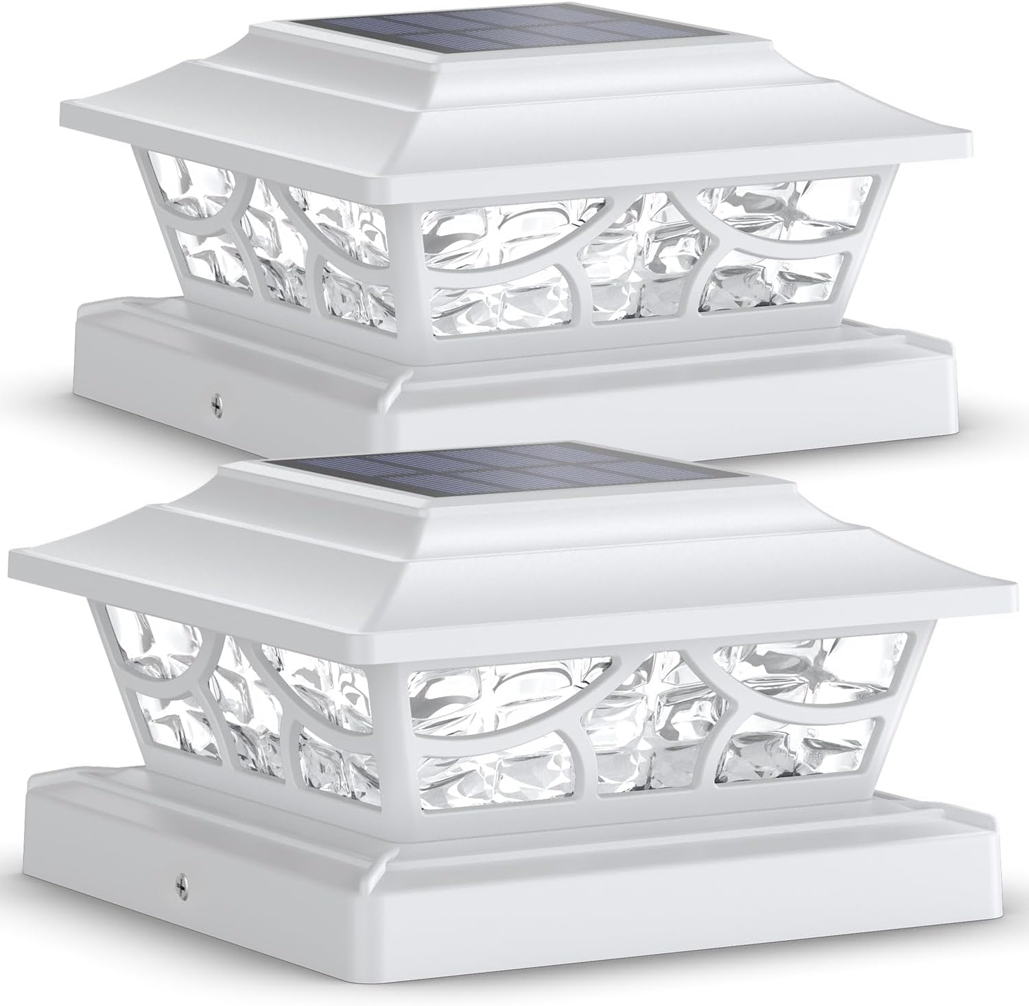 Detalle de Siedinlar Solar Post Cap Lights Outdoor (2-Pack) for 4x4/5x5/6x6 Posts