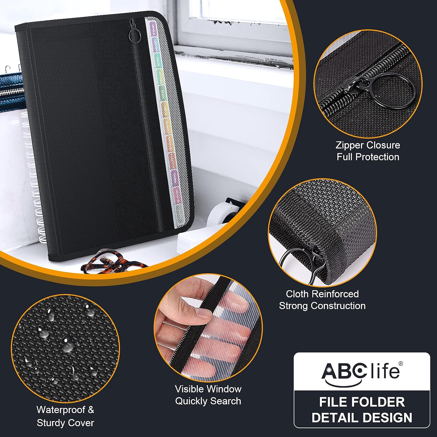 Detalle de ABC life expanding file organiser A4 13 pockets