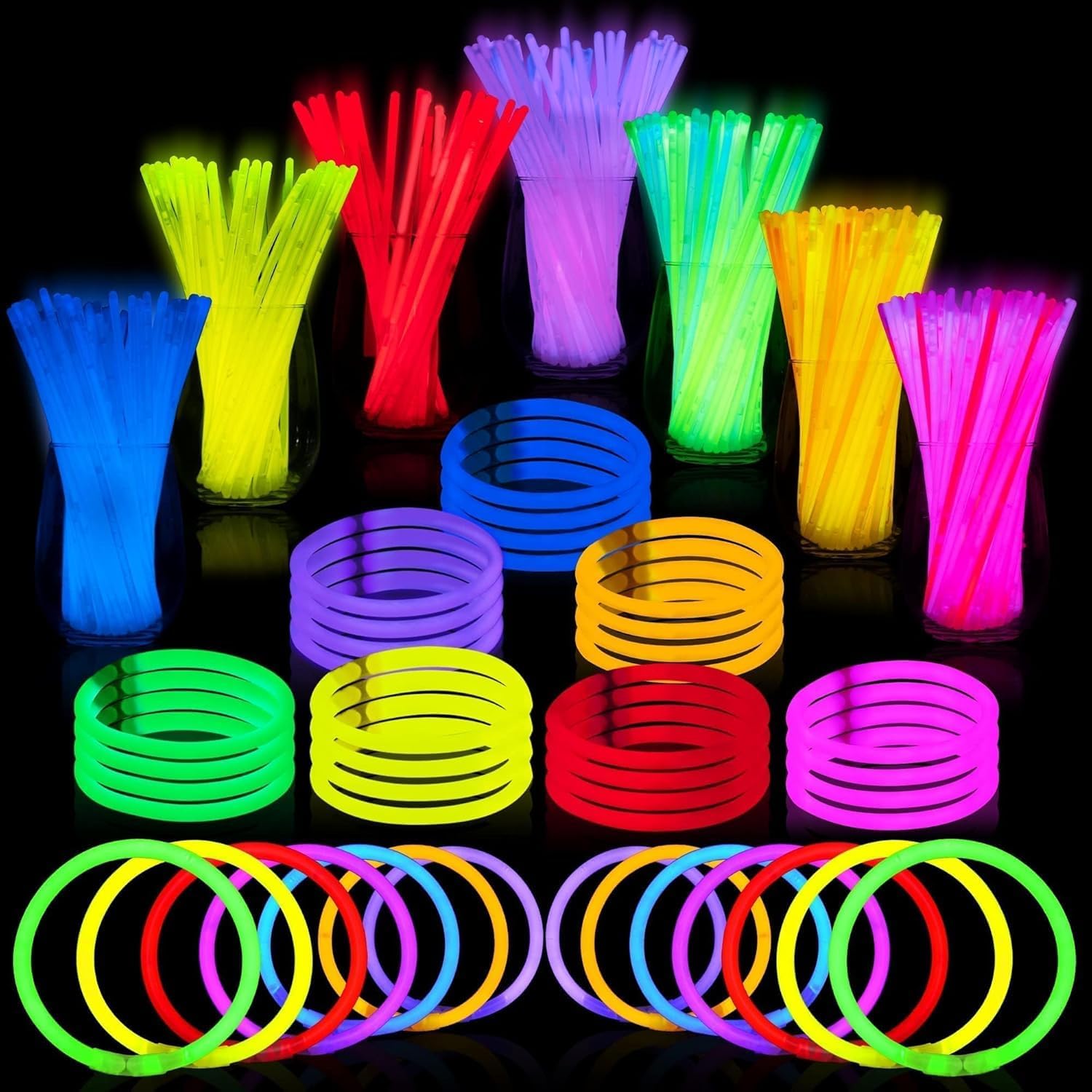 Detalle de JOYIN Glow Sticks 8" Pack 🎉