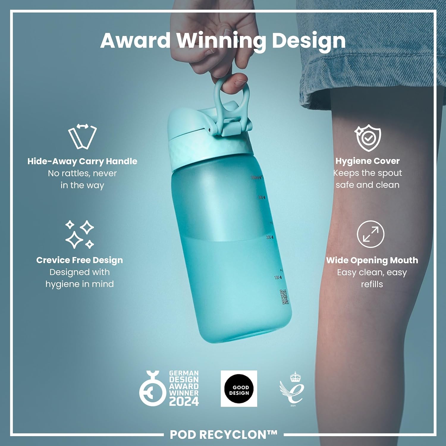 Thumbnail 5 de Ion8 Kids Water Bottle 350 ml / 12 oz – Leak‑Proof, Easy Open Flip Lid, BPA Free