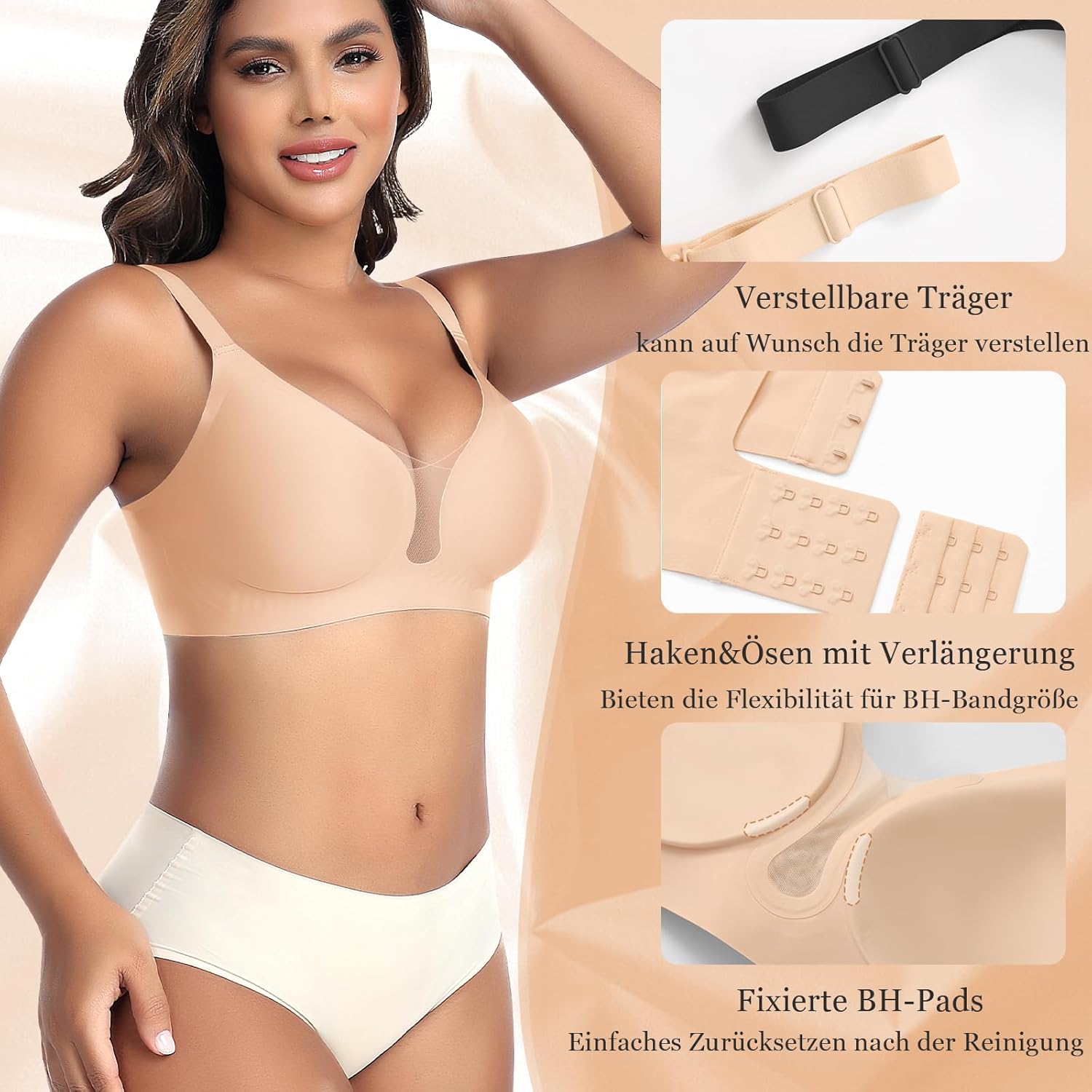 Thumbnail 4 de BH Damen Ohne Bügel Nahtloser Glatter Bustier