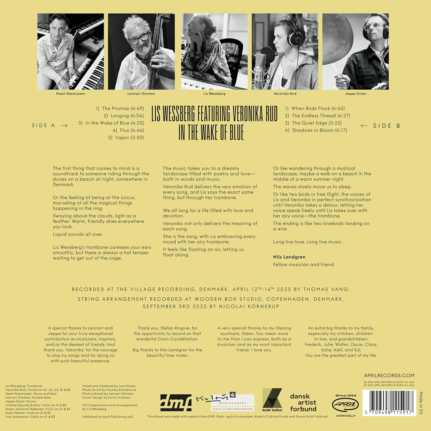Detalle 1 de In The Wake Of Blue by Lis Wessberg, Vinyl Album