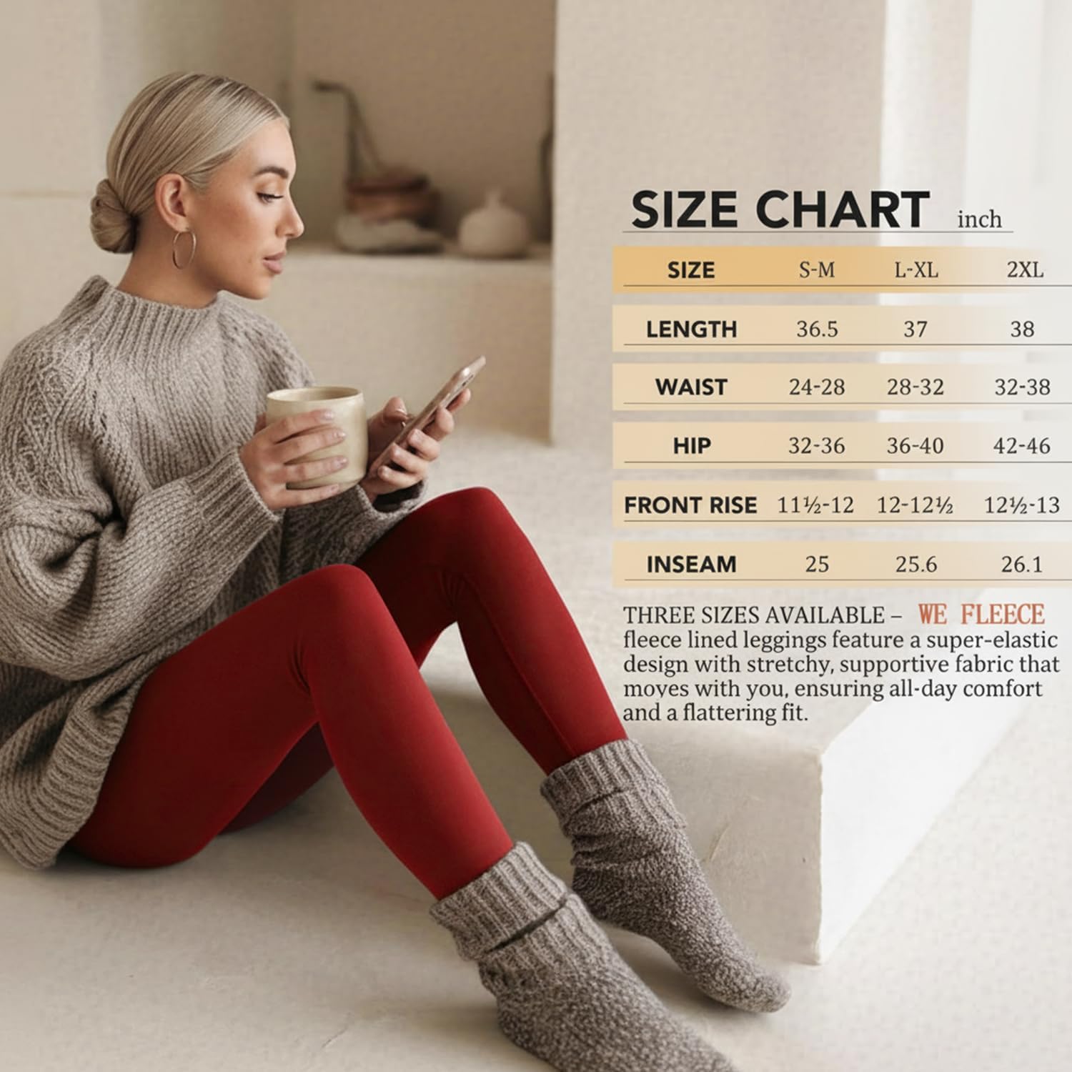 Thumbnail 6 de we fleece High-Waisted Fleece-Lined Thermal Leggings for Women