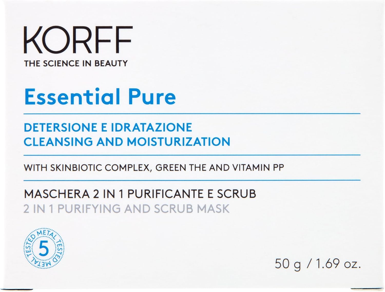 Thumbnail 3 de KORFF Essence Maschera 2 in 1 Purificante e Scrub: aiuta a eliminare impurità e controllare il sebo