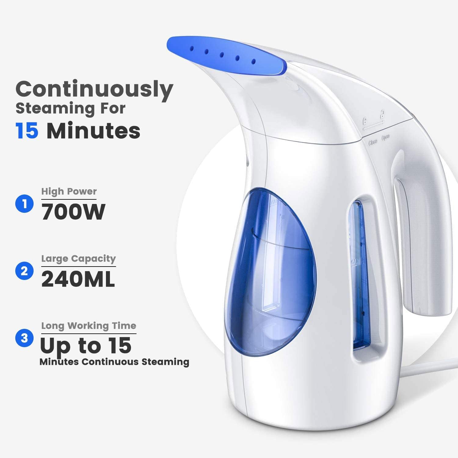 Detalle 2 de HiLIFE Steamer 240ml ⚙