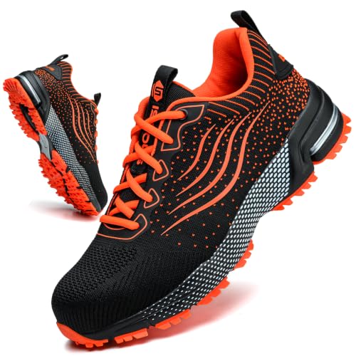 Detalle de CYKYGGO Scarpe Antinfortunistiche Arancione EU 42: sicurezza e comfort per chi lavora in ambienti esigenti