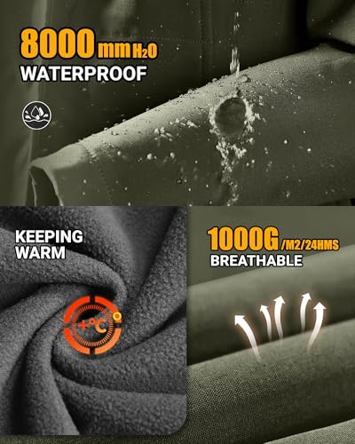 Detalle de Outdoor Ventures Women's Waterproof Softshell Jacket Long Hooded Windbreaker