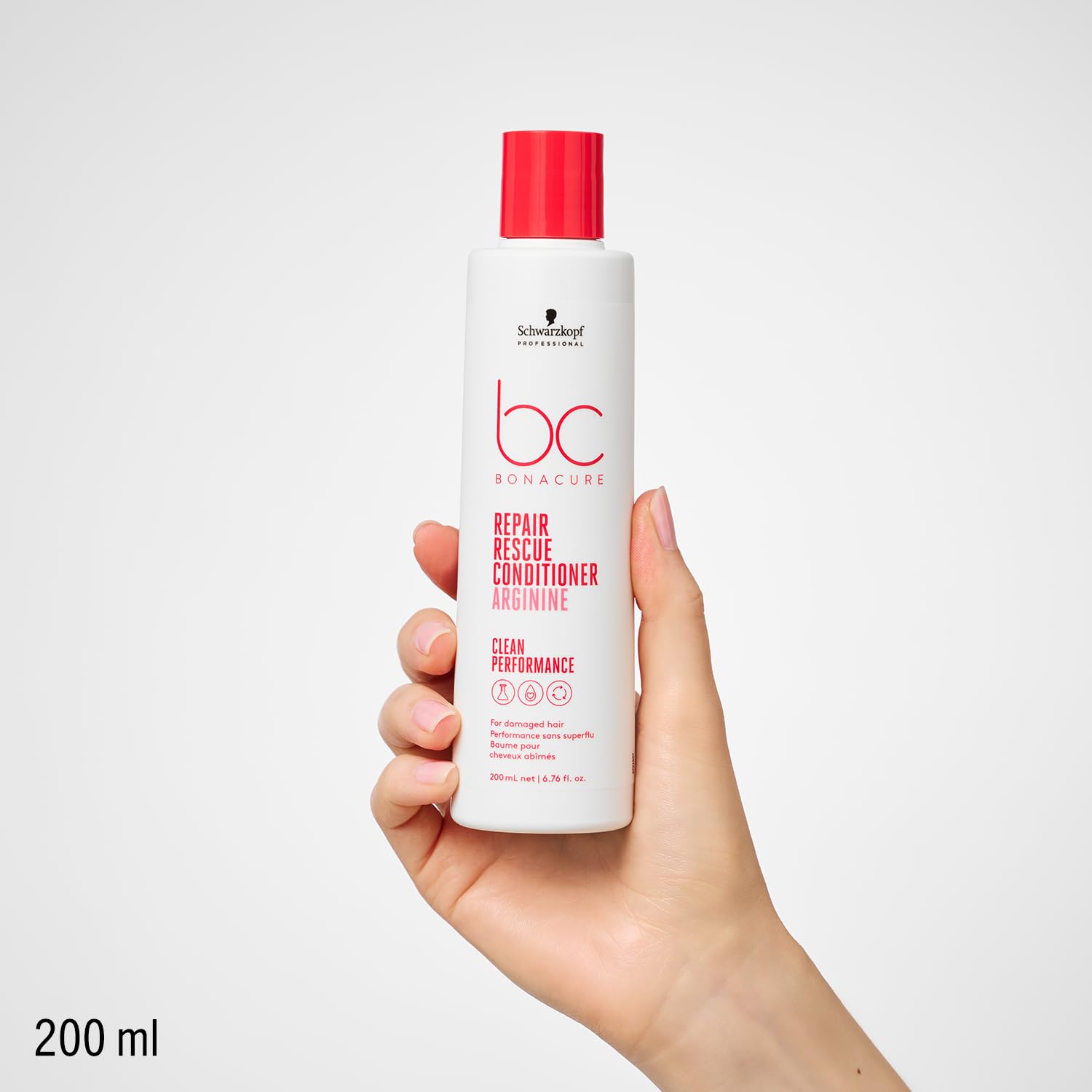 Detalle de Schwarzkopf Professional Bonacure Repair Rescue Conditioner für strapaziertes Haar – veganer Komplex mit Arginin, 200 ml