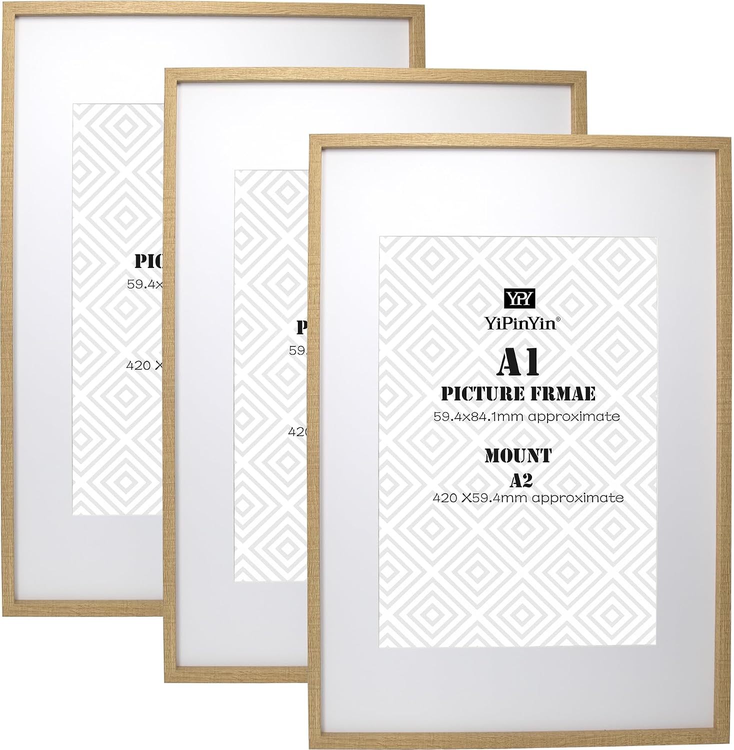 Detalle de A1 wooden boxed picture frames set of 3