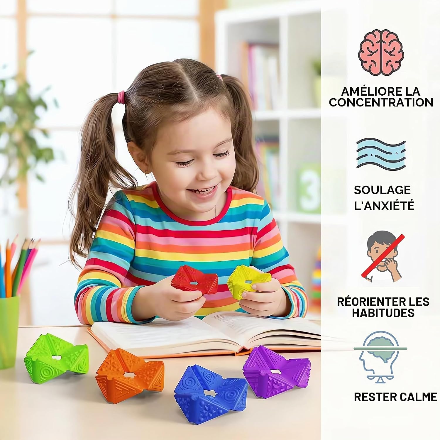 Detalle 2 de JoyJoyful 2026-fanzhuanmofang fidgetset met 6 siliconen speeltjes