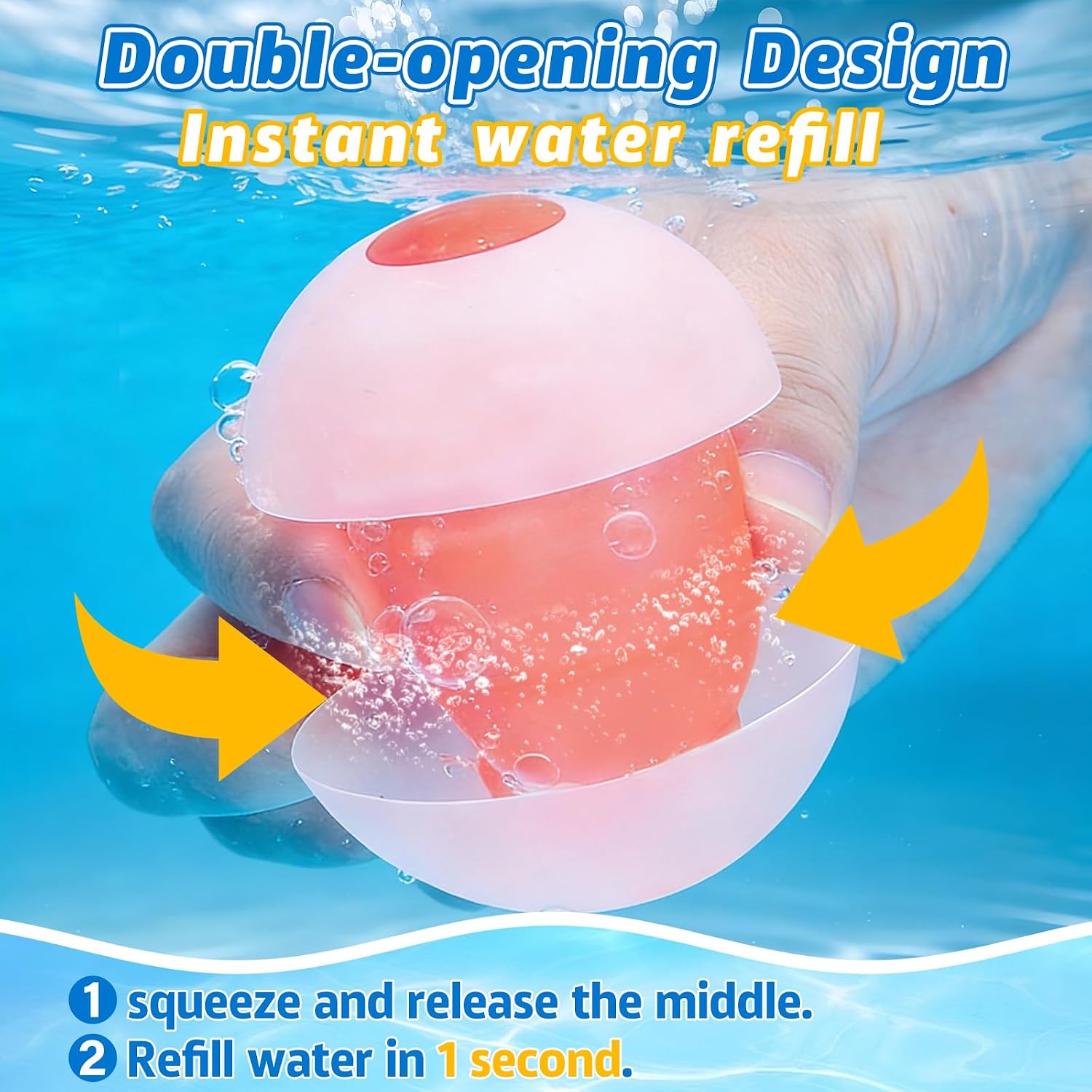 Detalle de 6‑Pack Reusable Water Balloons: Quick Fill, Self‑Sealing Soft Silicone Fun