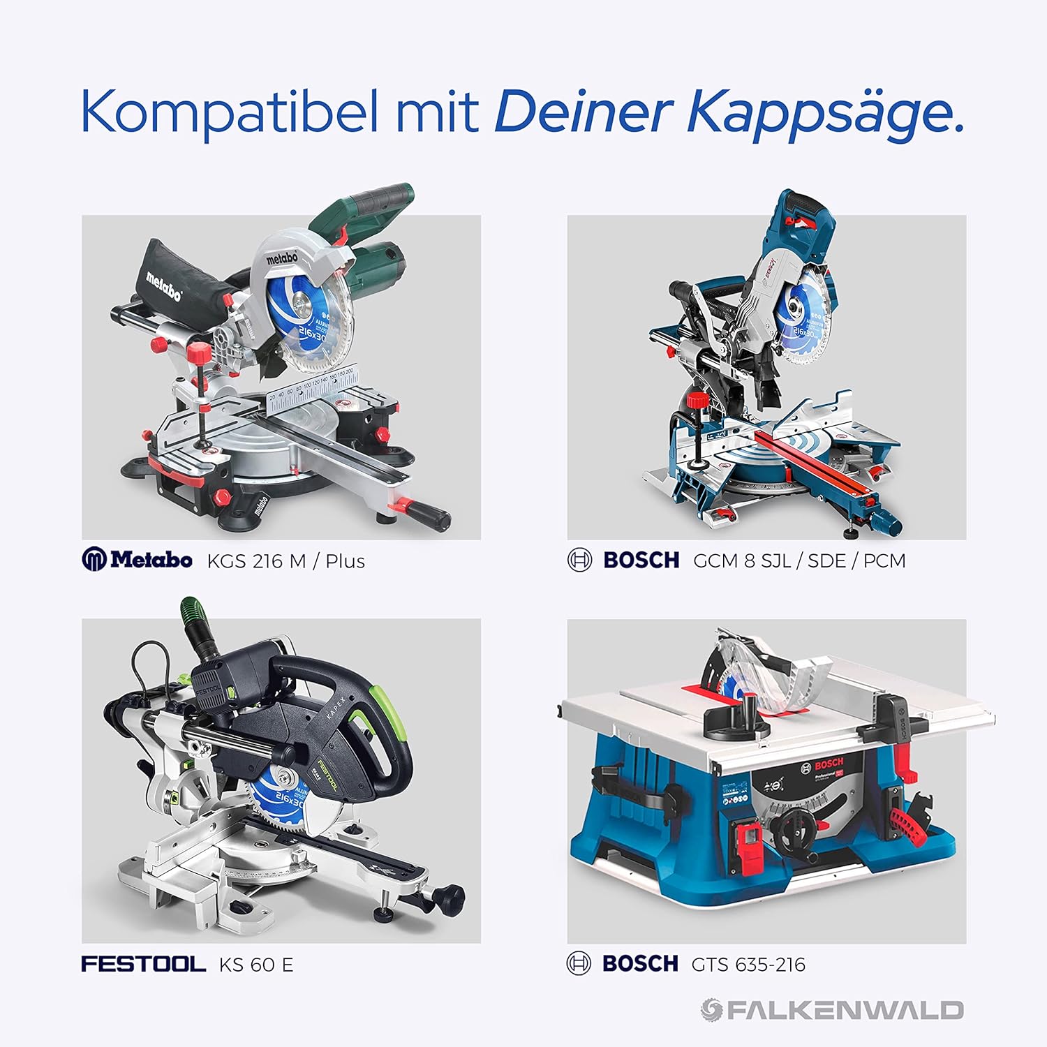Detalle 2 de FALKENWALD Sägeblatt 216 mm für Aluminium