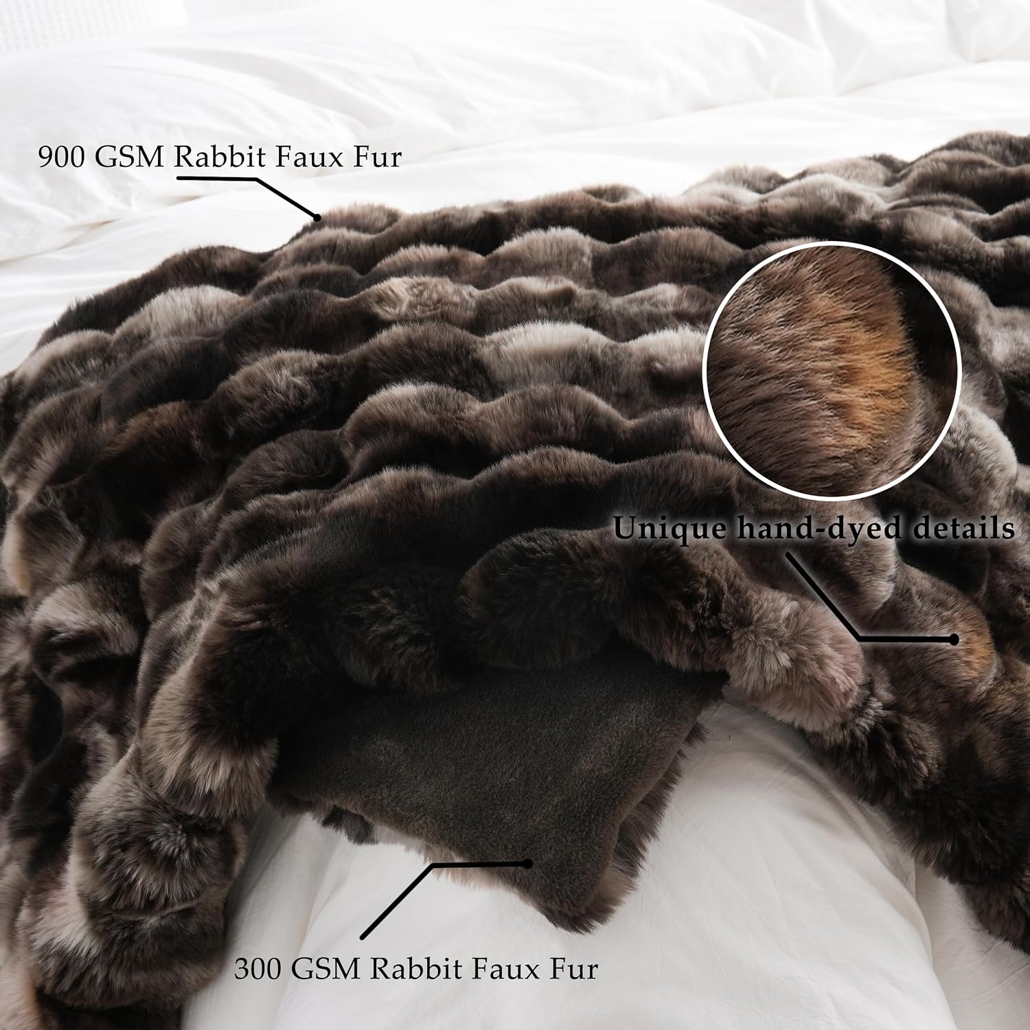 Thumbnail 4 de BENVWE Fluffy Faux Fur Throw Blanket 50" x 60