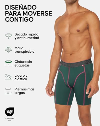 Detalle 2 de DANISH ENDURANCE bóxers deportivos, pack de 6 con malla y secado rápido, talla L
