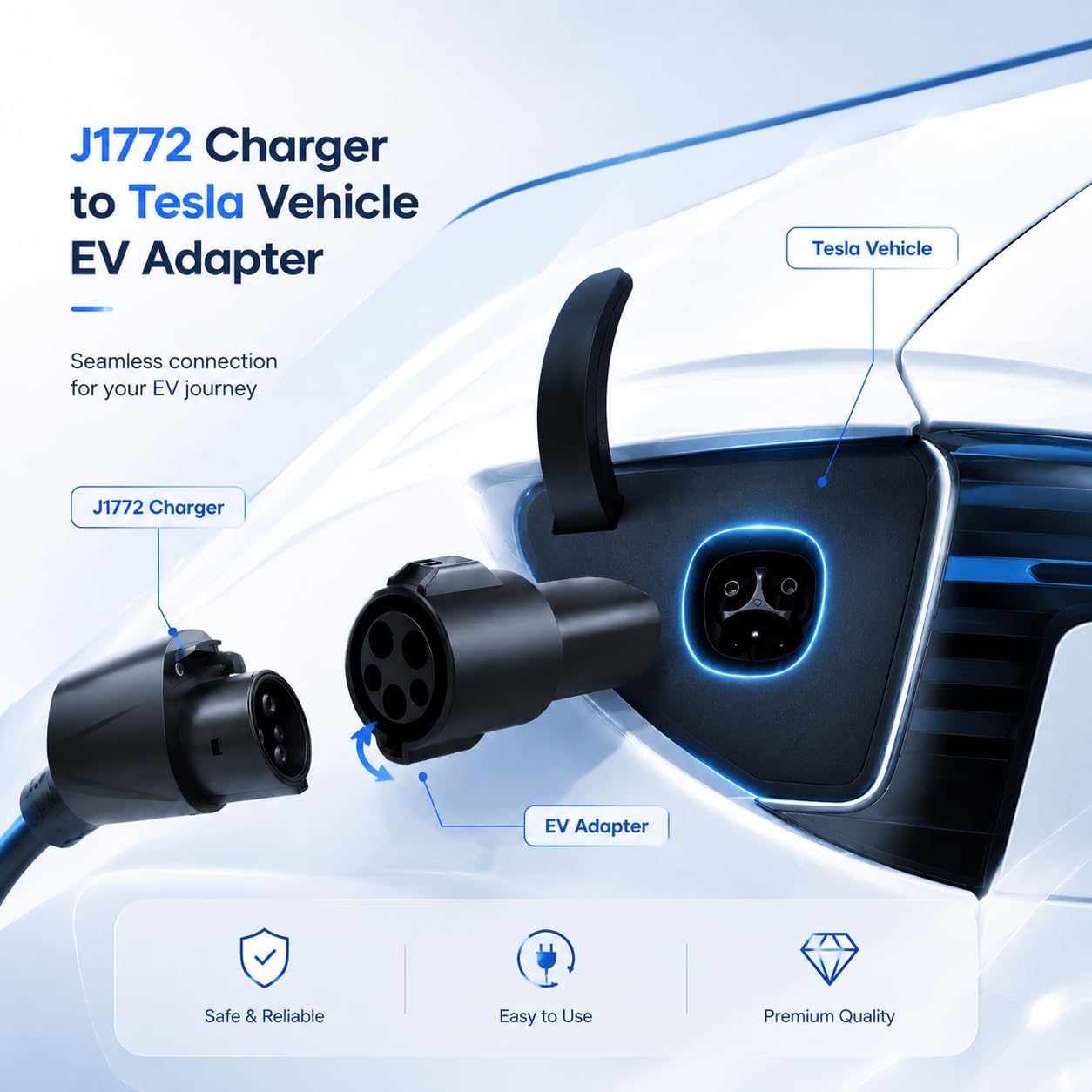 Detalle 1 de J1772 to NACS EV Charging Adapter 80A