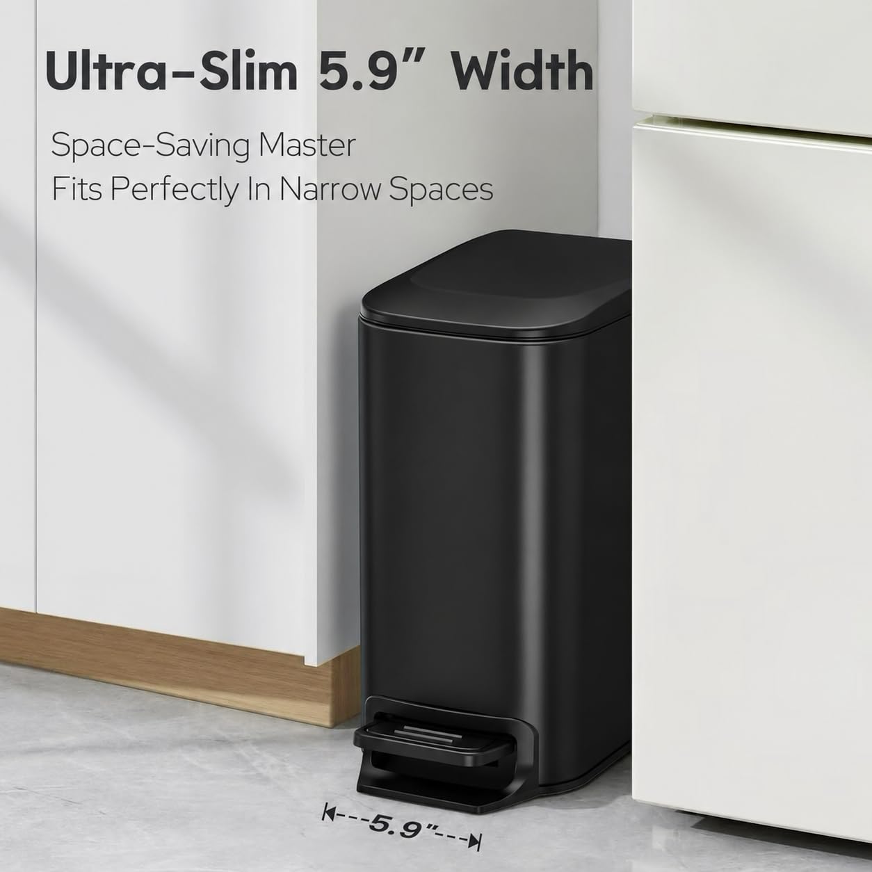 Thumbnail 1 de TIPGO Slim Bathroom Trash Can 6 L 🗑