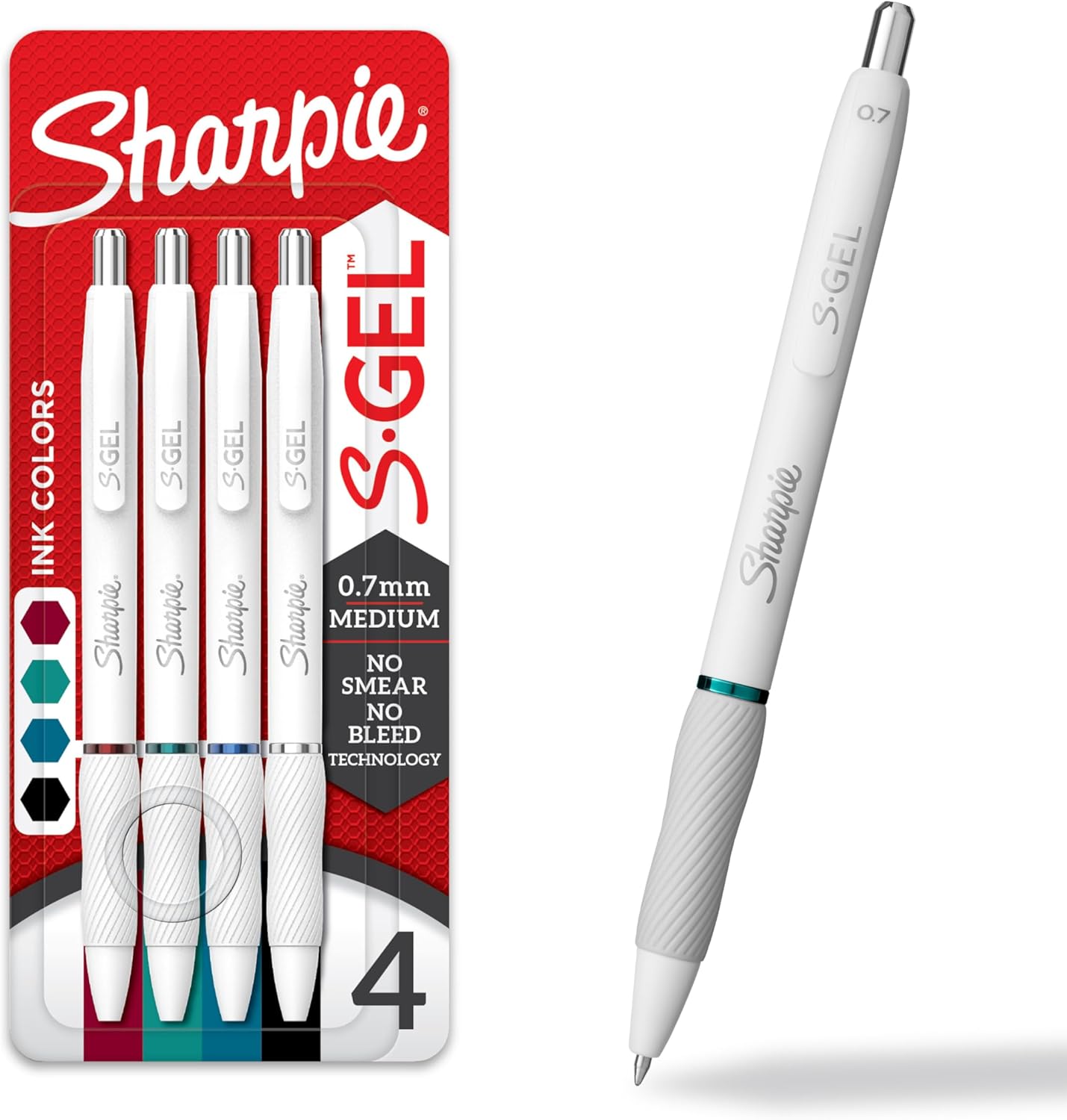 Detalle de Sharpie Sジェル 2206099 0.7mm ジェルペン ビビッドカラー4色セット