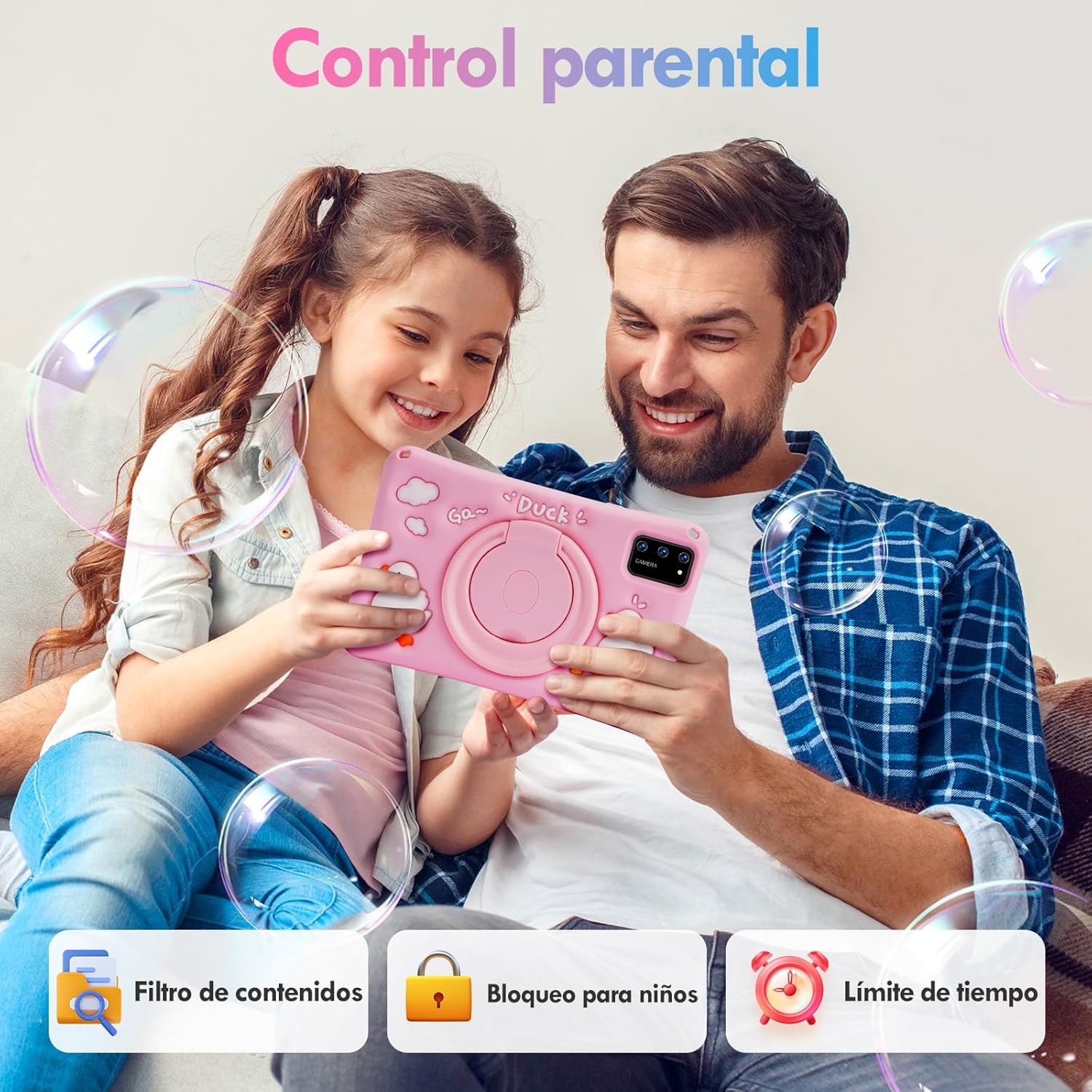 Thumbnail 4 de Tableta infantil 7 pulgadas Android 13 Rosa