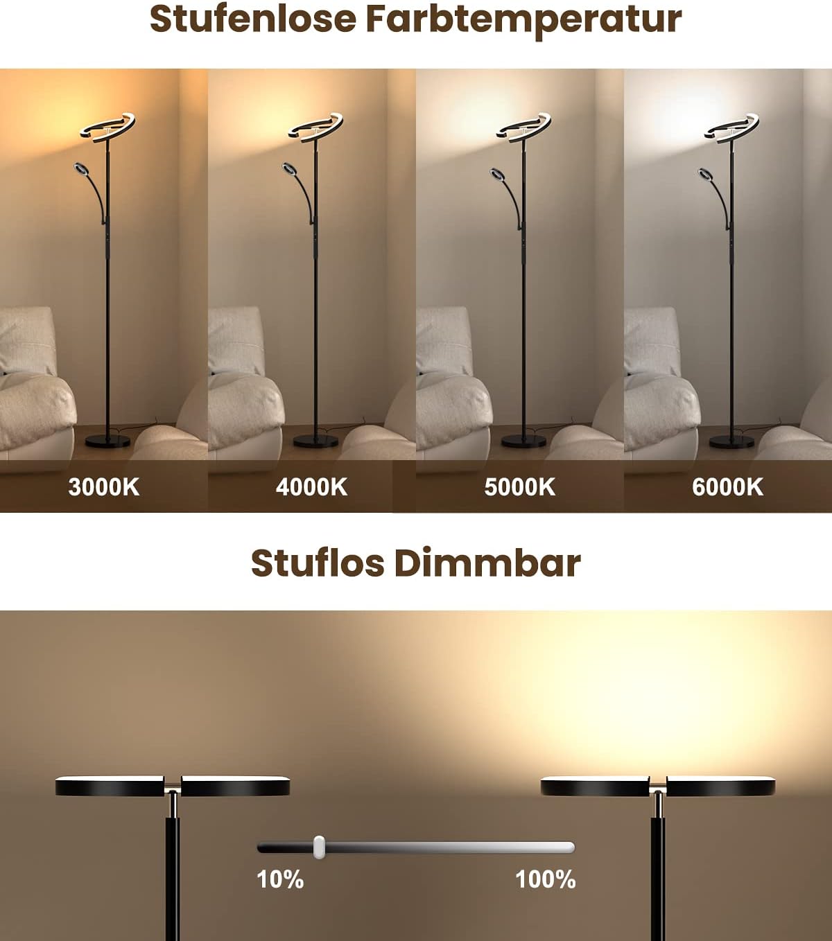 Detalle 2 de ANTENLICHT LED Stehlampe Dimmbar 20 W