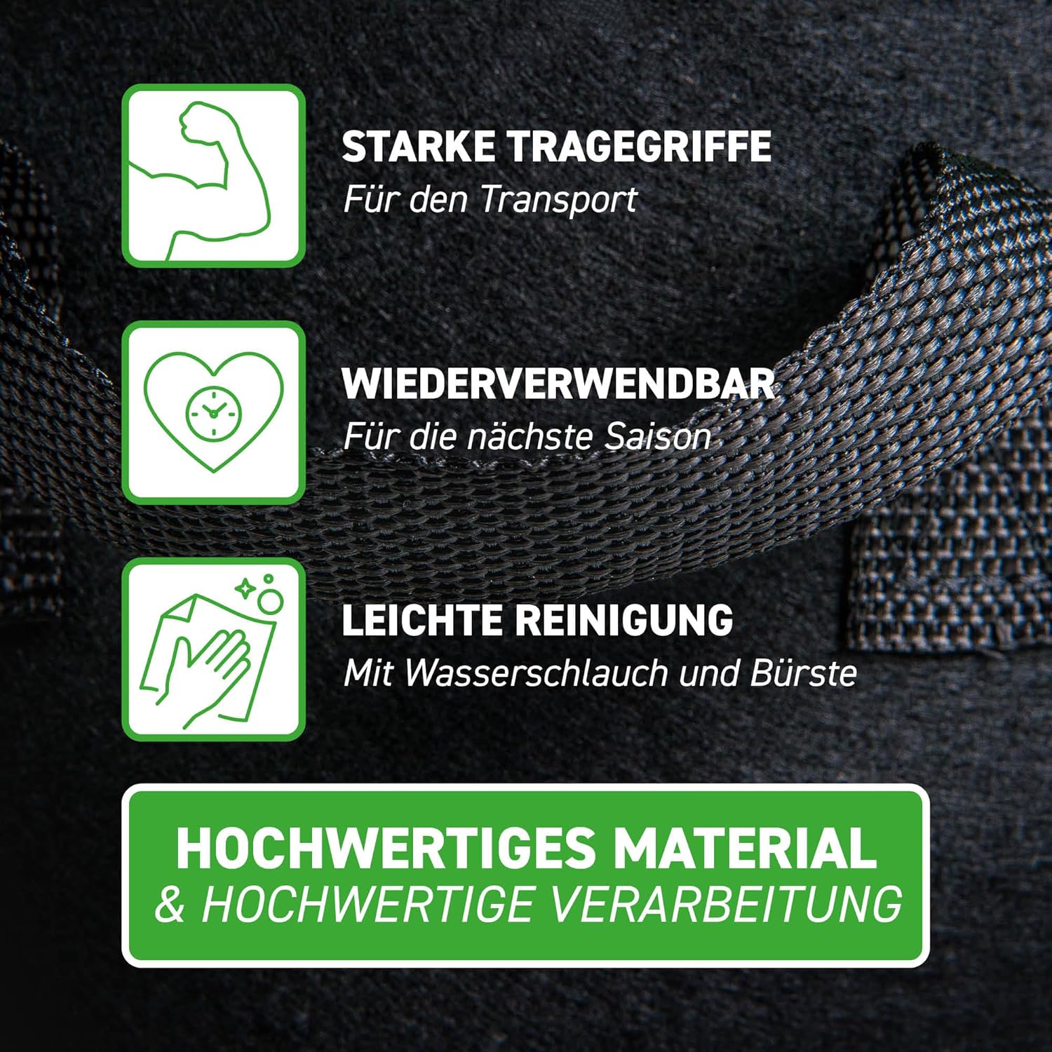 Thumbnail 3 de GardenMate 3X 60L Pflanzsack aus Vliesstoff (GREENLINE) – 45,5 cm Ø, 40 cm Höhe