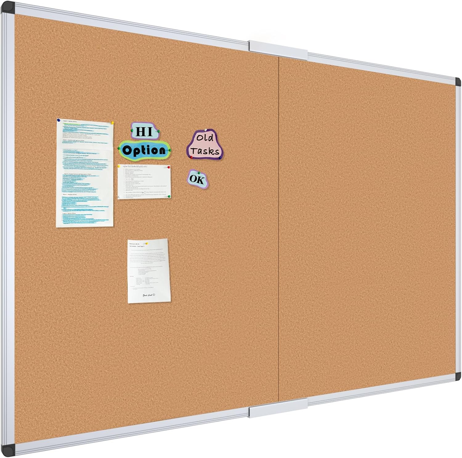 Thumbnail 6 de VIZ-PRO Cork Notice Board 120x90cm with Silver Aluminium Frame