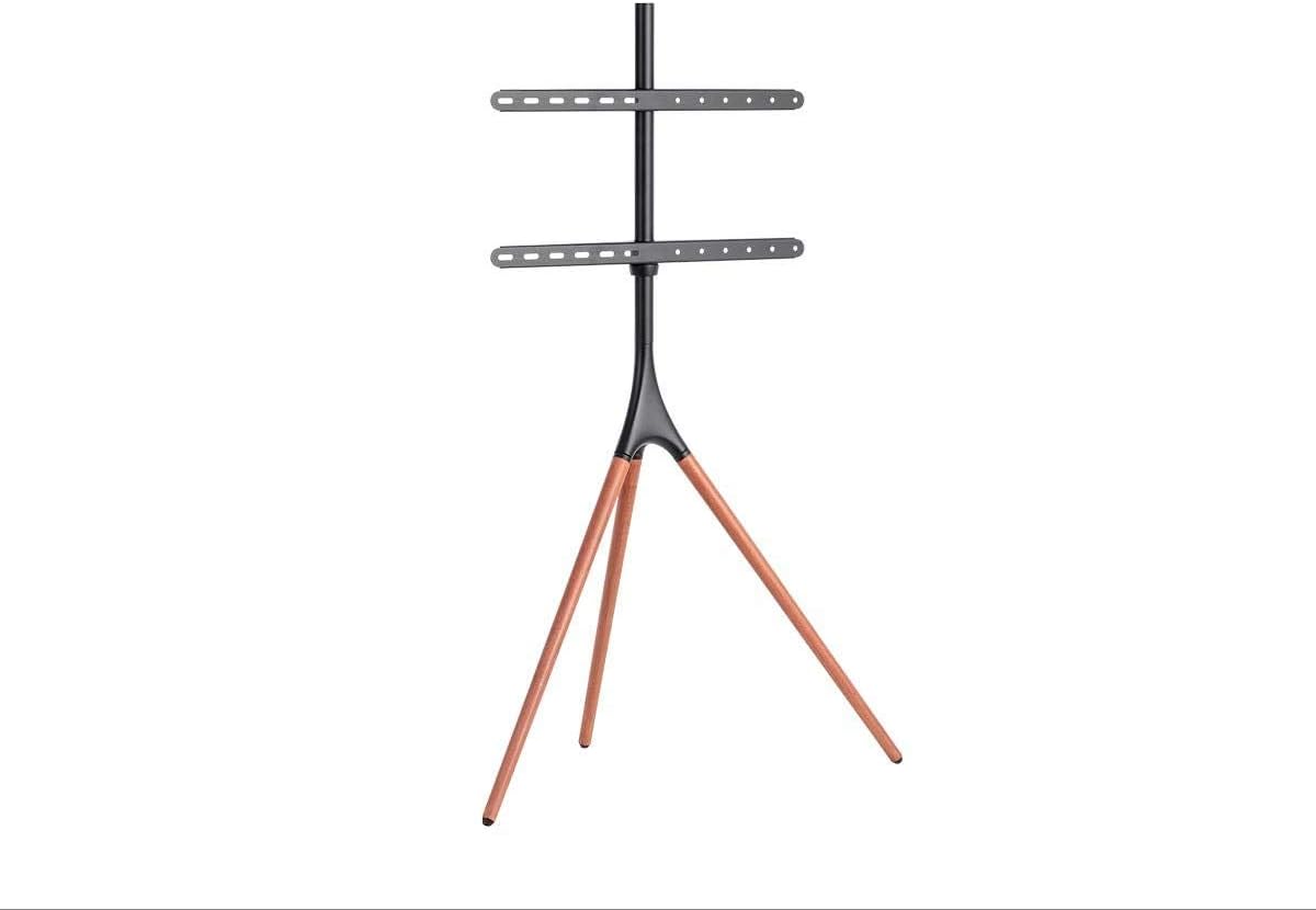 Thumbnail 1 de Monoprice Premium Fixed TV Tripod Stand (Walnut Base) for 45"–65" TVs up to 70.4 lbs, Max VESA 400x600