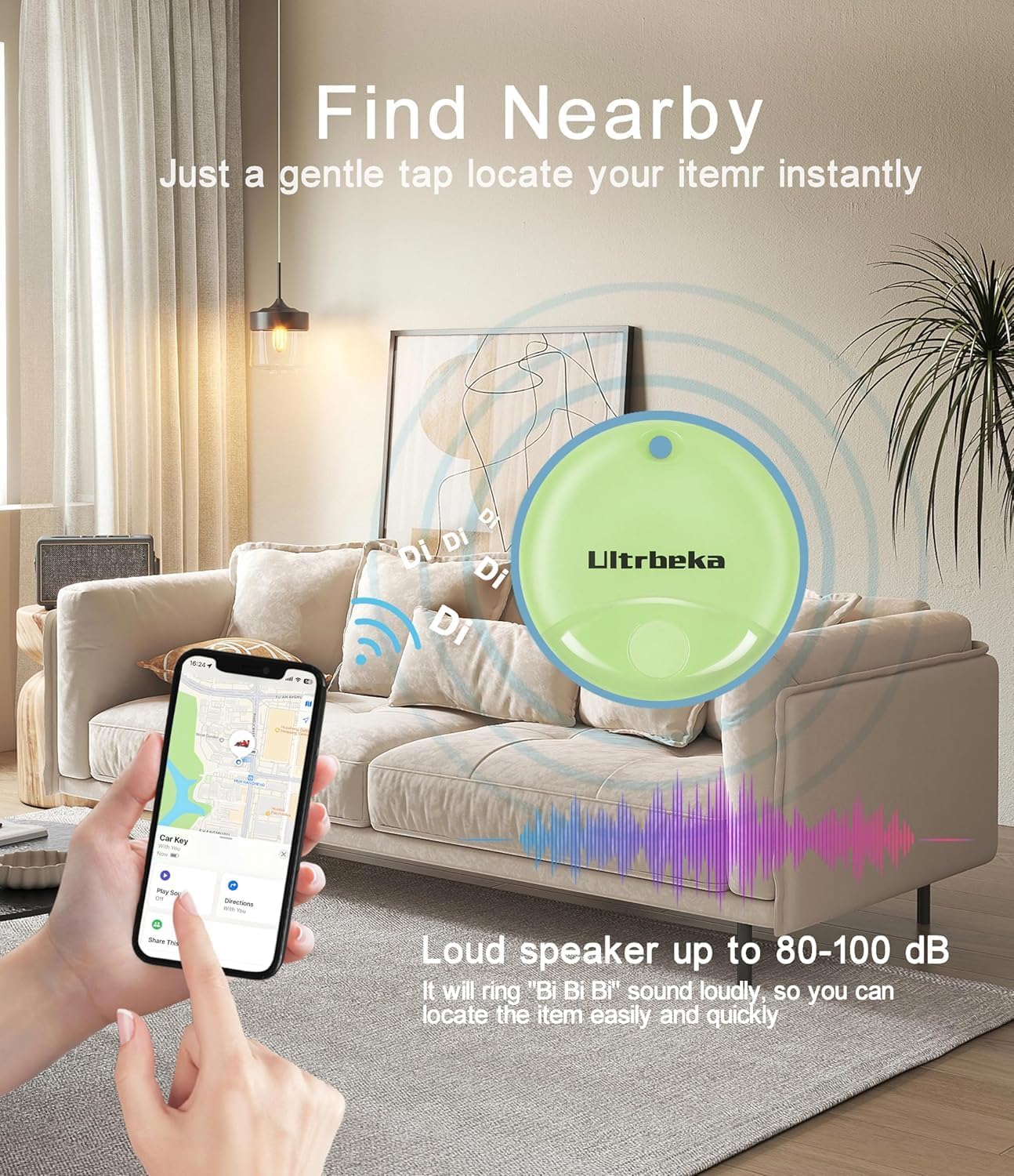 Thumbnail 4 de Ultrbeka Air Tag 4-Pack Bluetooth Tracker for Keys