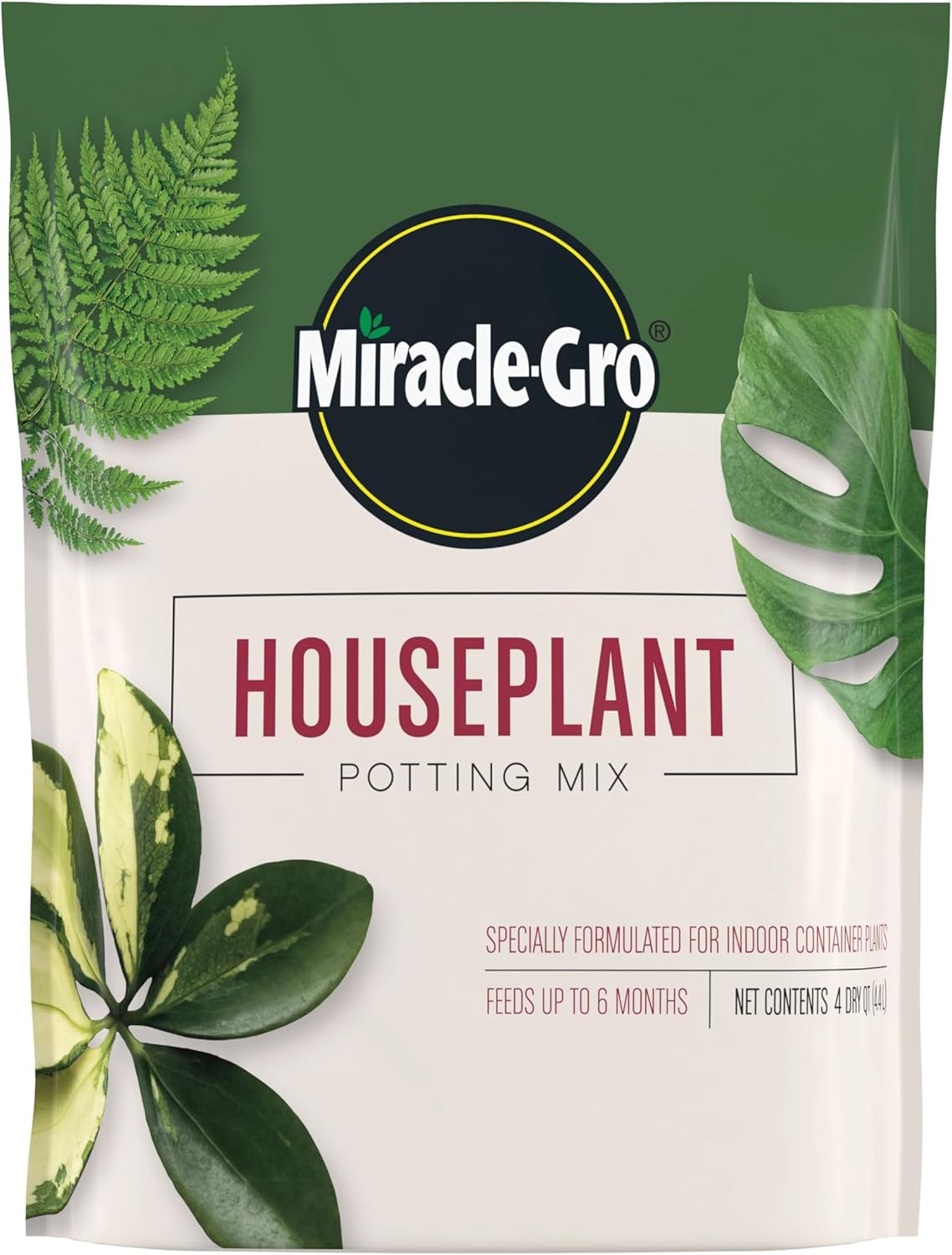 Miracle-Gro Houseplant Potting Mix, 4 qt: A practical indoor soil for thriving tropical plants