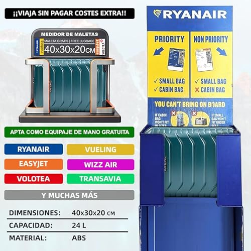 Thumbnail 2 de RAYKONG maleta de cabina ABS 40x30x20 cm (24 L) verde con ruedas desmontables y cerradura de combinación